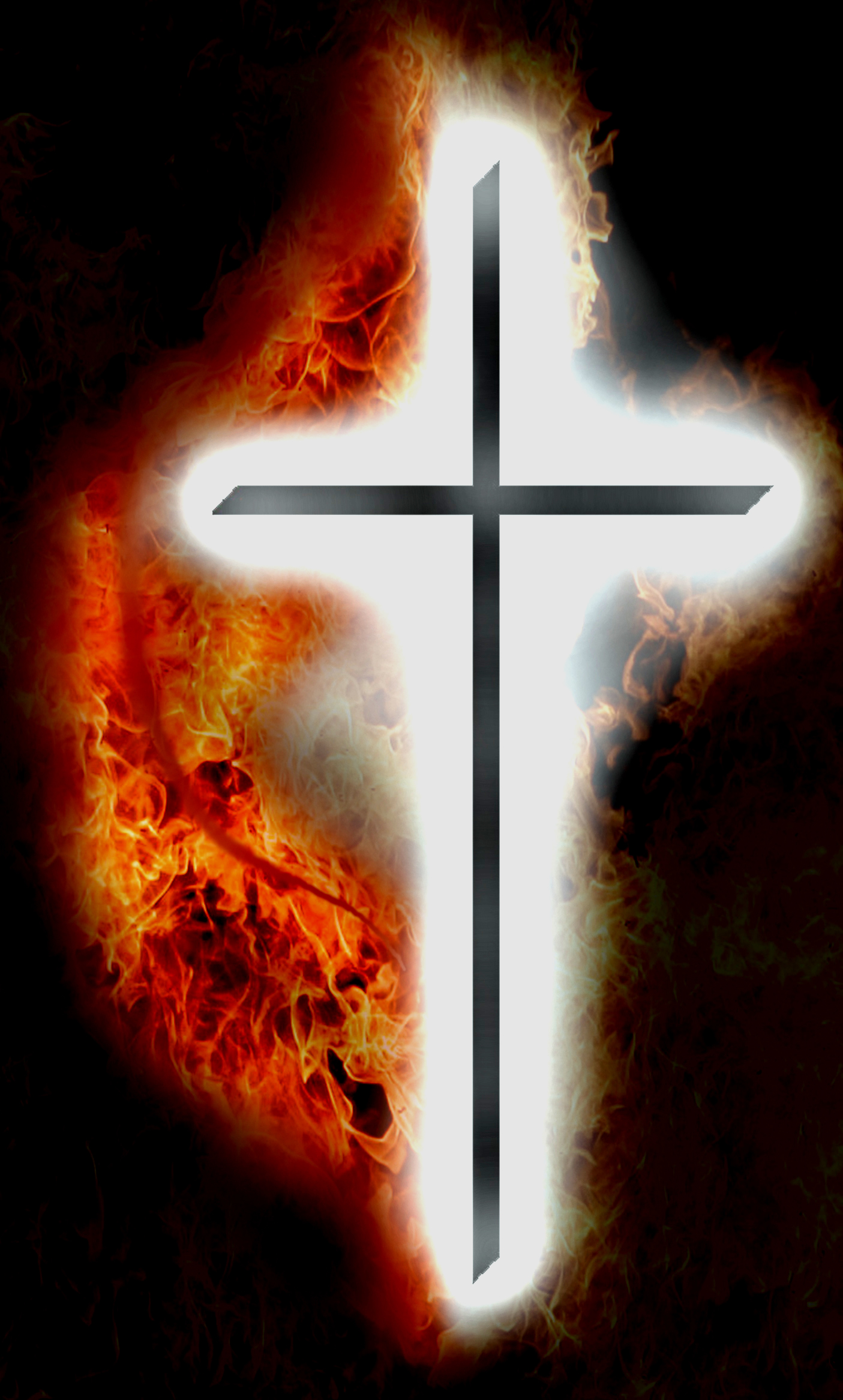 Methodist Cross and Flames